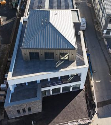 Morden roof and facade design